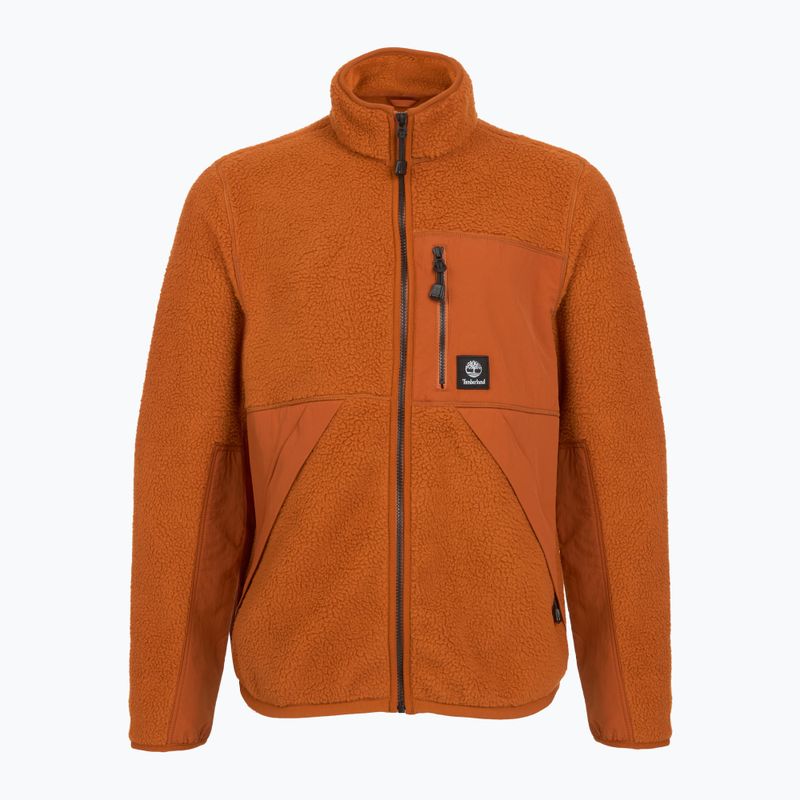 Мъжки суитшърт Timberland Sherpa Mix Media Fleece umber