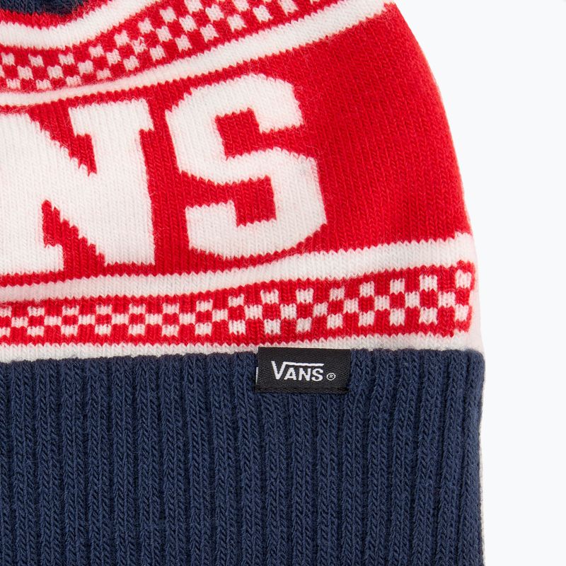 Зимна шапка Vans Check Pom Beanie рокля в синьо 3