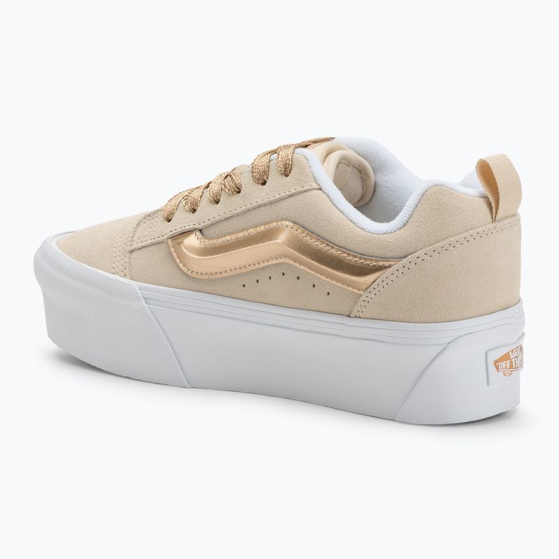 Vans Knu Stack High Shine златни обувки 3