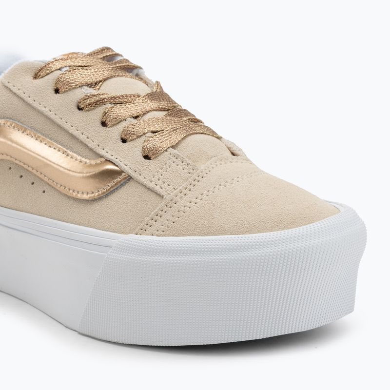 Vans Knu Stack High Shine златни обувки 7