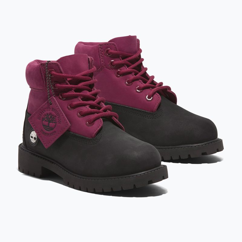Детски обувки Timberland Premium 6 In Lace black nubuck/dark pink 8