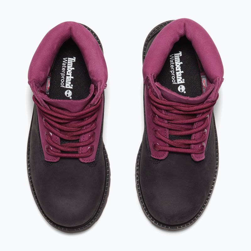 Детски обувки Timberland Premium 6 In Lace black nubuck/dark pink 14
