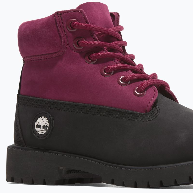 Детски обувки Timberland Premium 6 In Lace black nubuck/dark pink 15