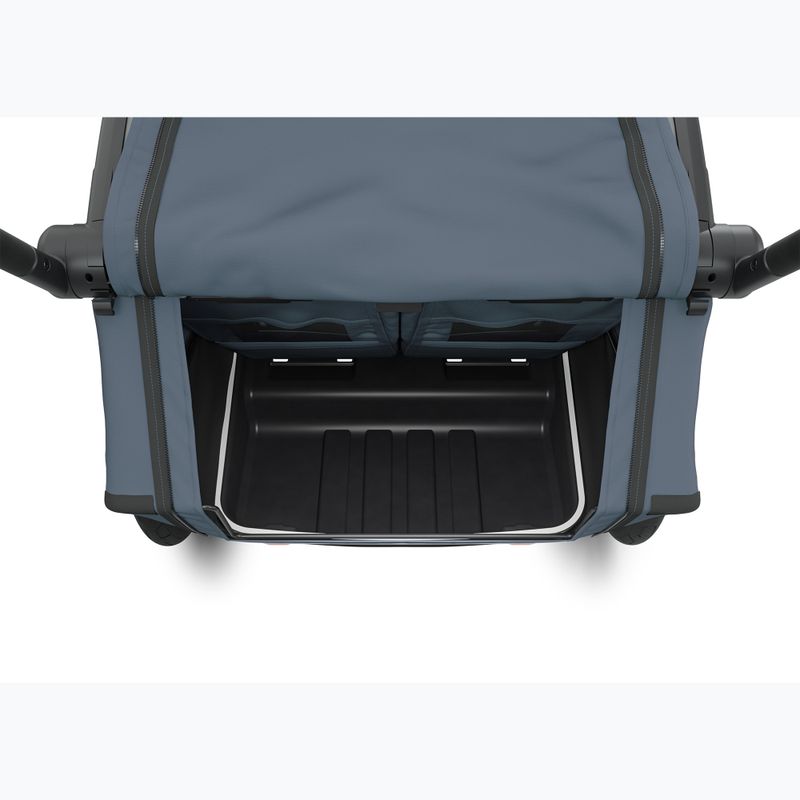 Thule Chariot Cab тъмно шистово ремарке за двоен велосипед 2