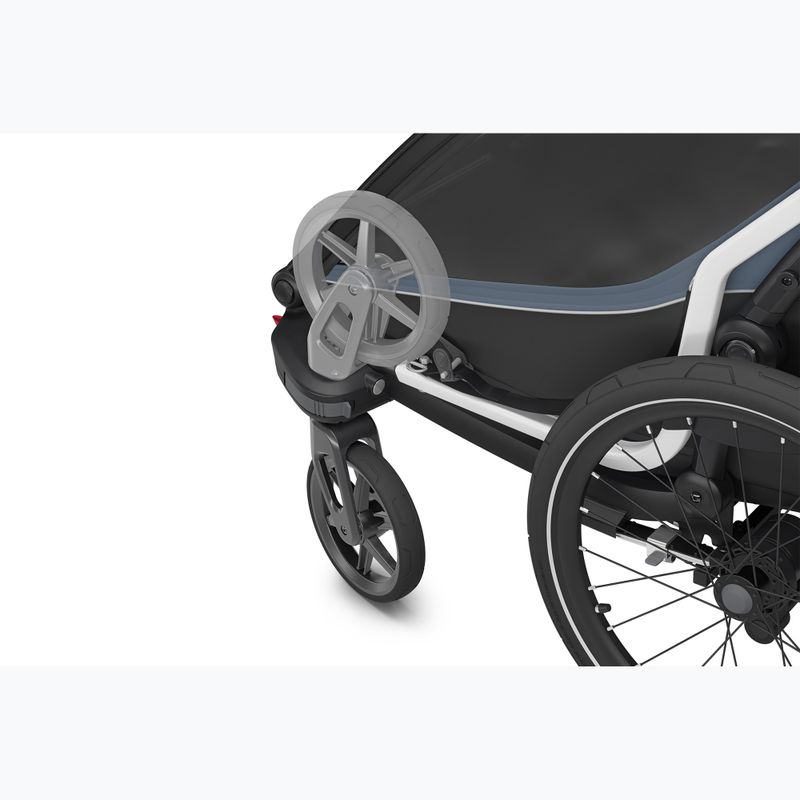 Thule Chariot Cab тъмно шистово ремарке за двоен велосипед 6