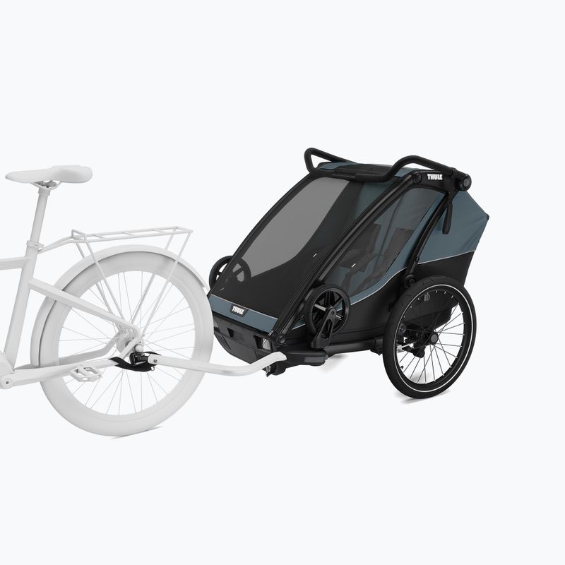 Thule Chariot Cab тъмно шистово ремарке за двоен велосипед 9