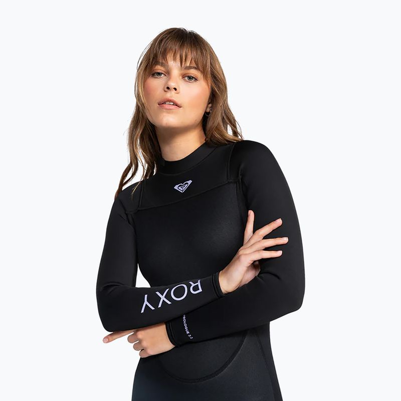 Дамски неопрен ROXY 3/2 mm Prologue Back Zip Flock black 4