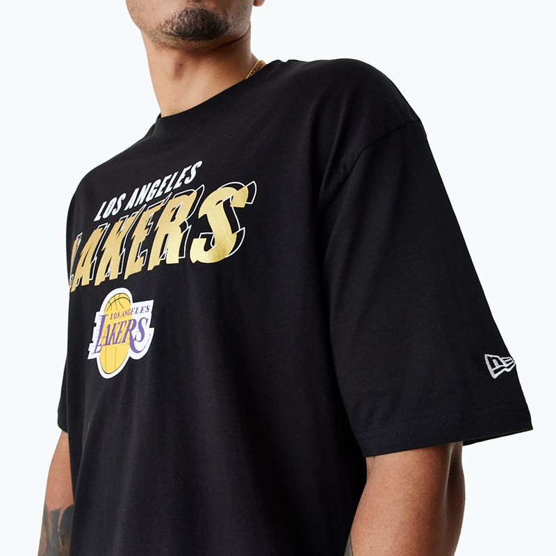 Мъжка тениска New Era Team Script OS Tee Los Angeles Lakers black 5