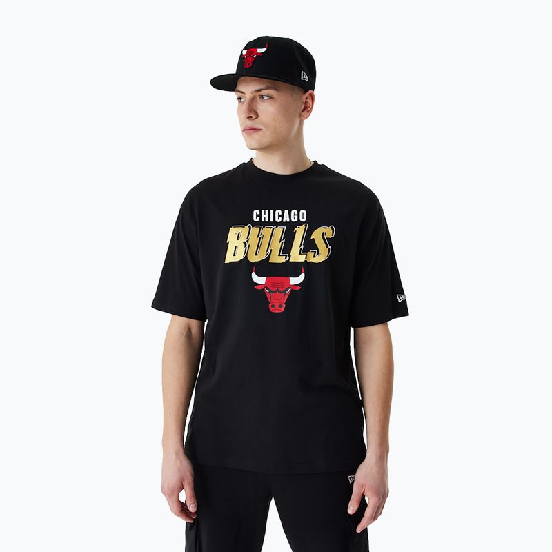 Мъжки New Era Team Script OS Tee Chicago Bulls black