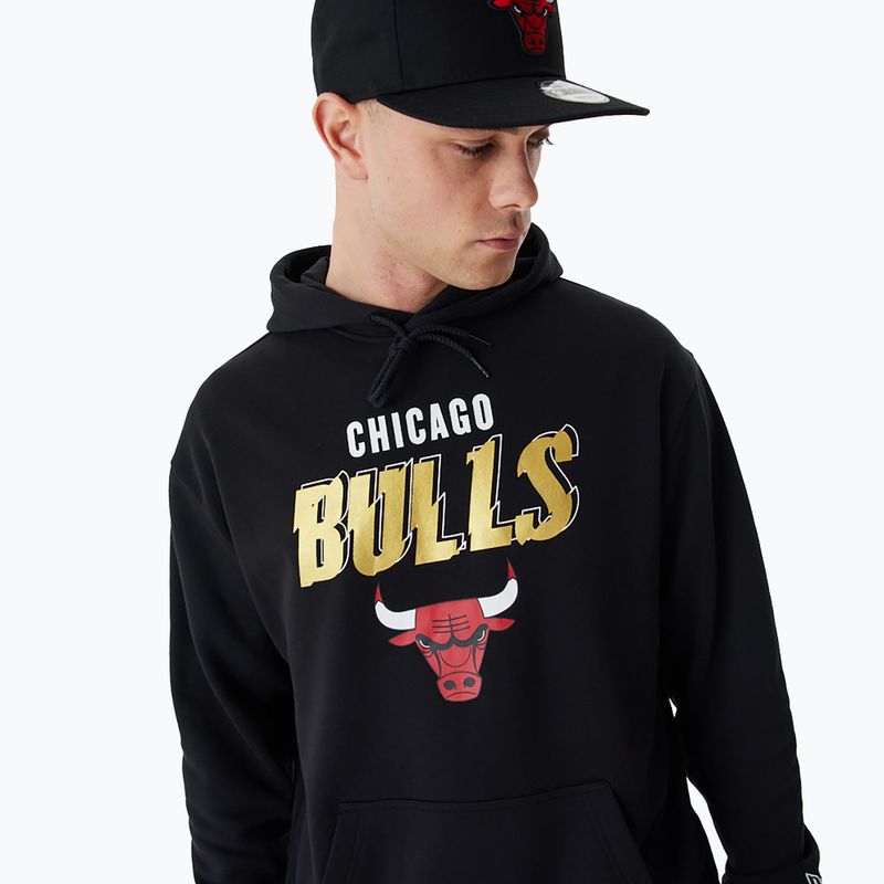 New Era Team Script OS Hoody Chicago Bulls мъжки суитшърт черен 5