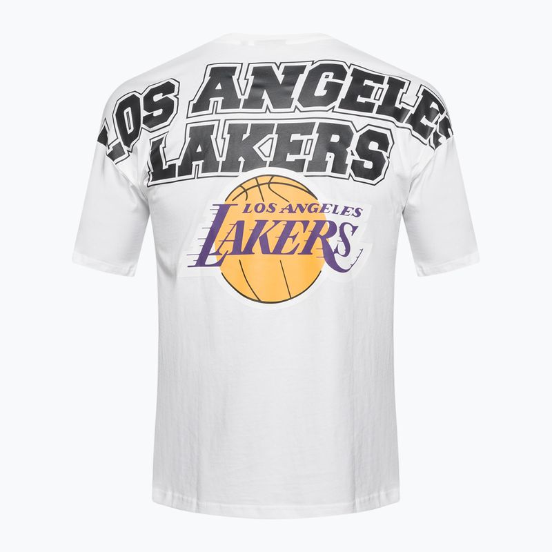 Мъжки New Era NBA Large Graphic BP OS Tee Los Angeles Lakers white 7