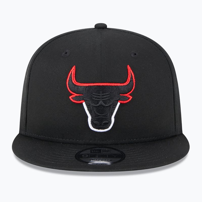 New Era Split Logo 9Fifty Chicago Bulls шапка черна 3