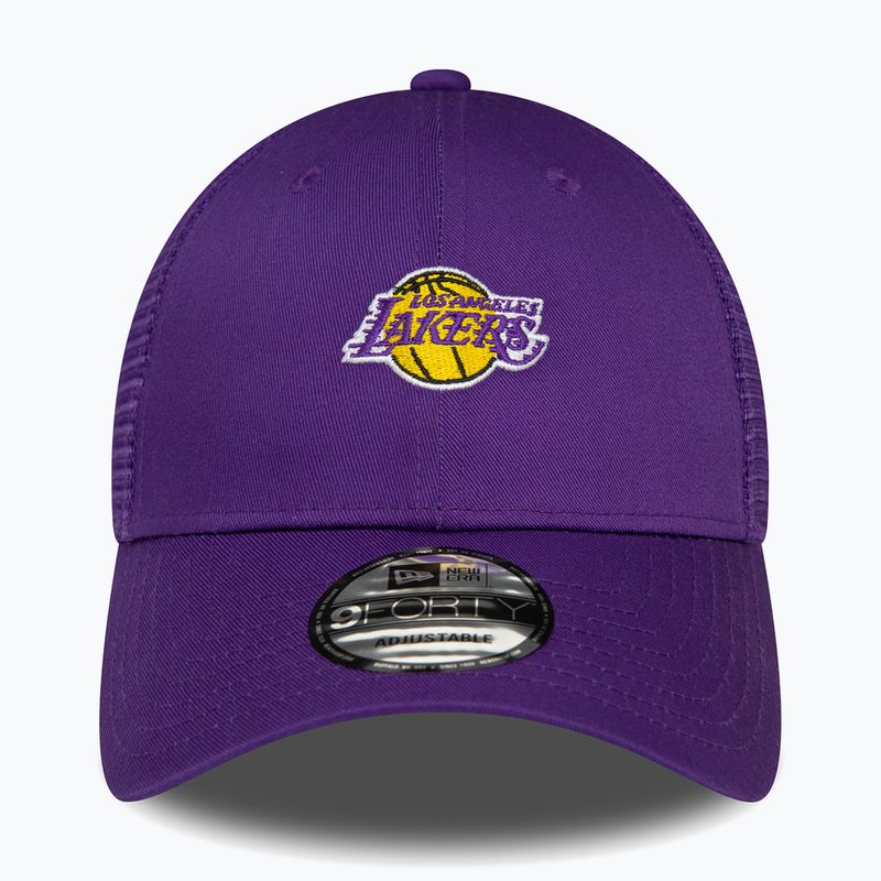 Мъжка бейзболна шапка New Era Home Field 9Forty Trucker Los Angeles Lakers purple 3