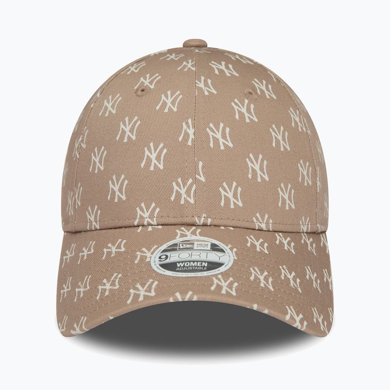 Дамска бейзболна шапка New Era с монограм 9Forty New York Yankees pastel brown 3