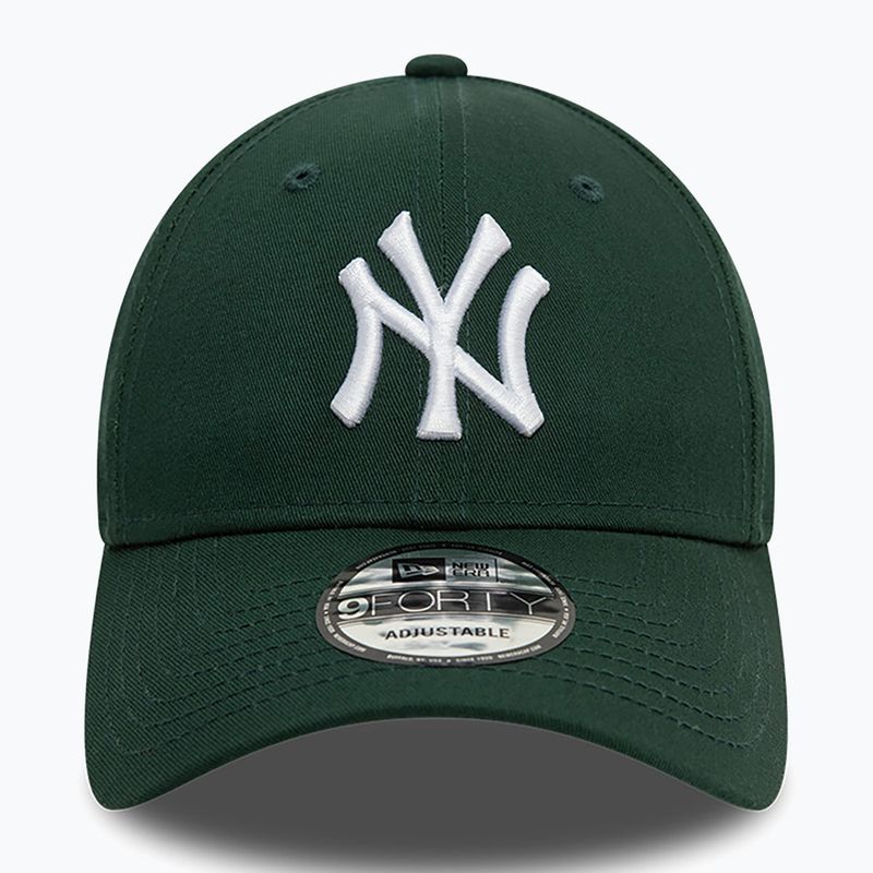 New Era League Essential 9Forty New York Yankees бейзболна шапка тъмнозелена 2