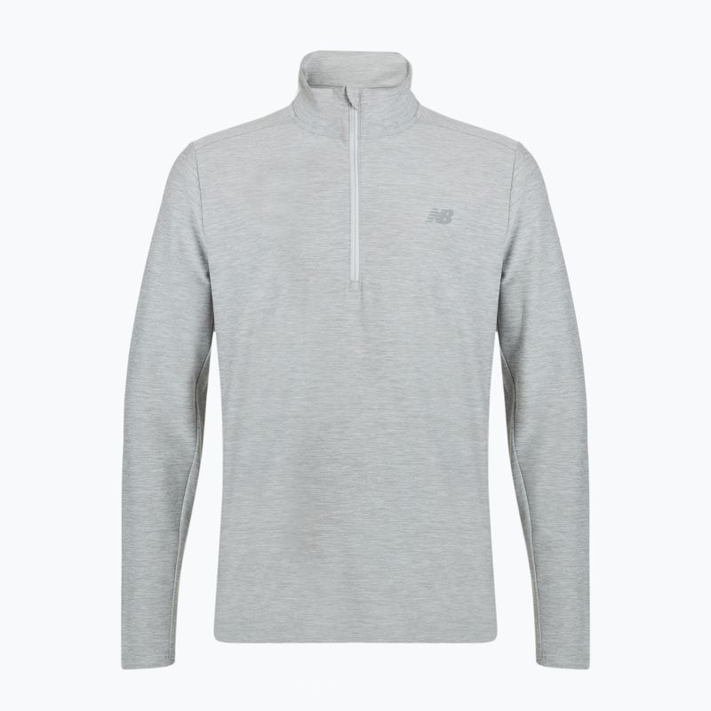 Мъжки суитшърт за бягане New Balance Space Dye 1/4 Zip grey 6