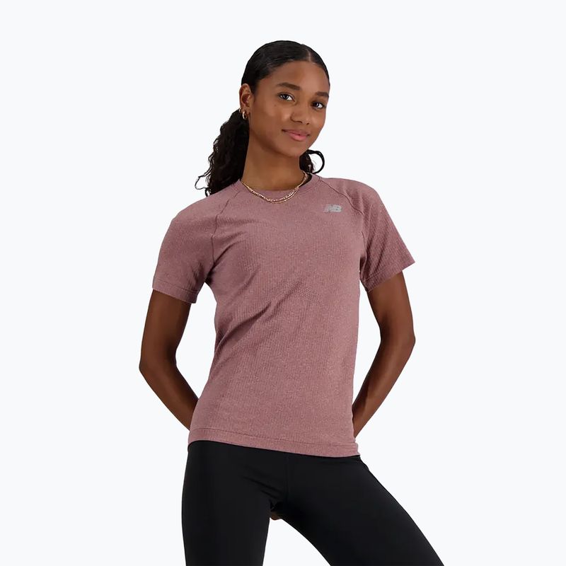 Дамска тениска New Balance Seamless licorice heather 2