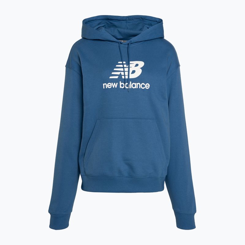 New Balance French Terry Stacked Logo Hoodie за жени blueagat 5