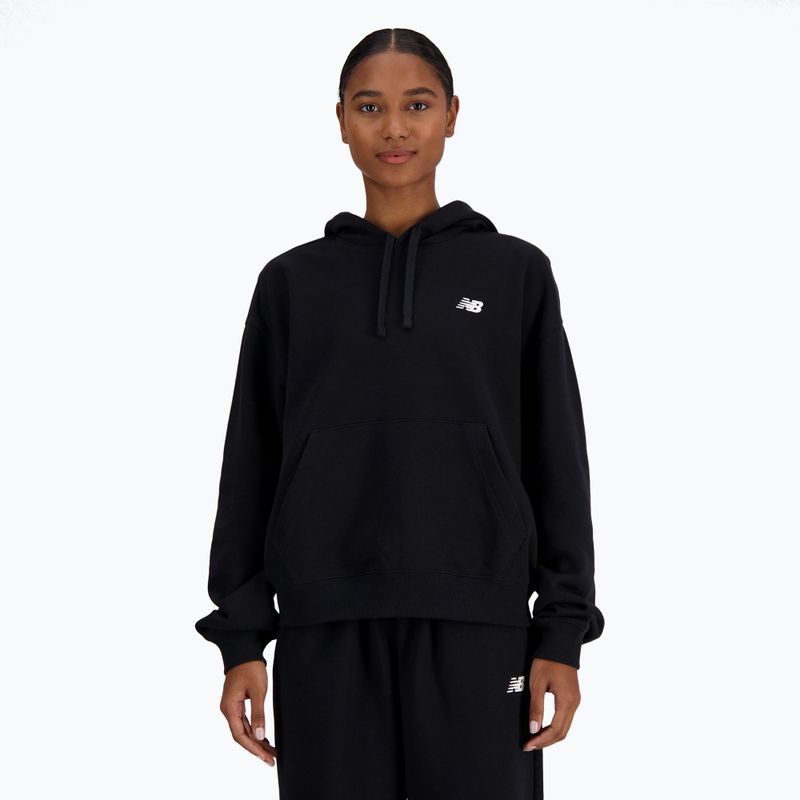 New Balance French Terry Small Logo Hoodie black за жени