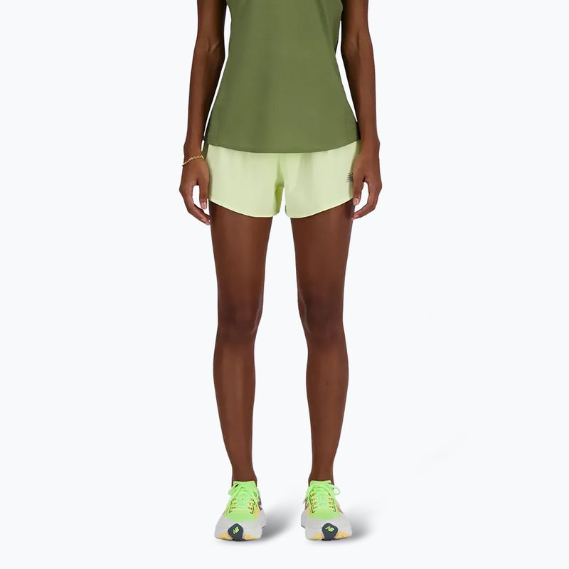 Дамски къси панталони за бягане New Balance RC Seamless 3 Inch lime light 3