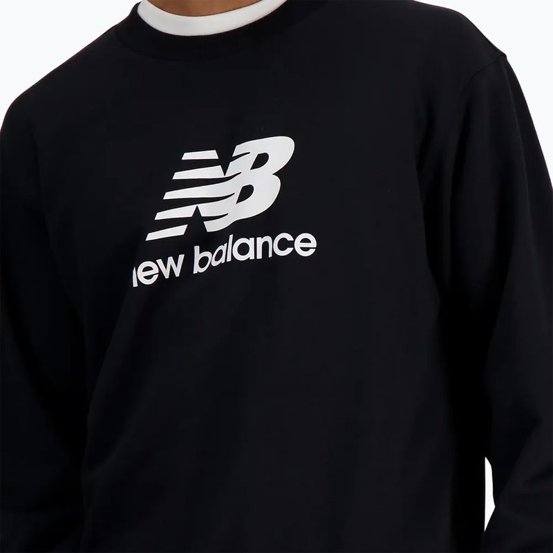 Мъжки суитшърт New Balance Stacked Logo French Terry Crew black 4