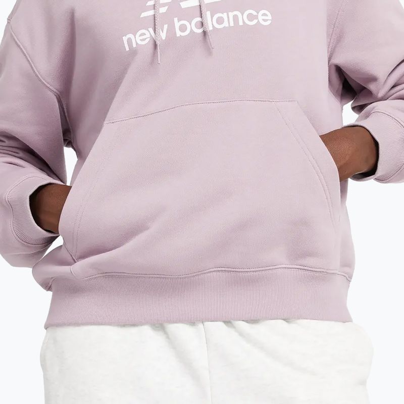 Дамски суитшърт New Balance French Terry Stacked Logo Hoodie icewine 5