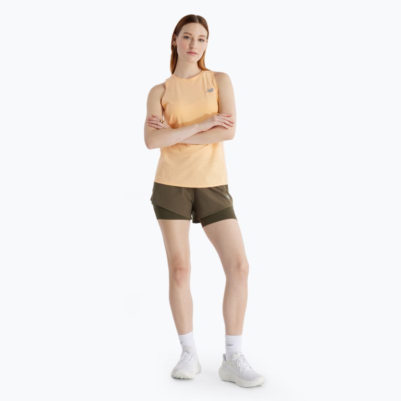 Жените New Balance Jacquard Slim Tank тичане топ праскова цвят 2