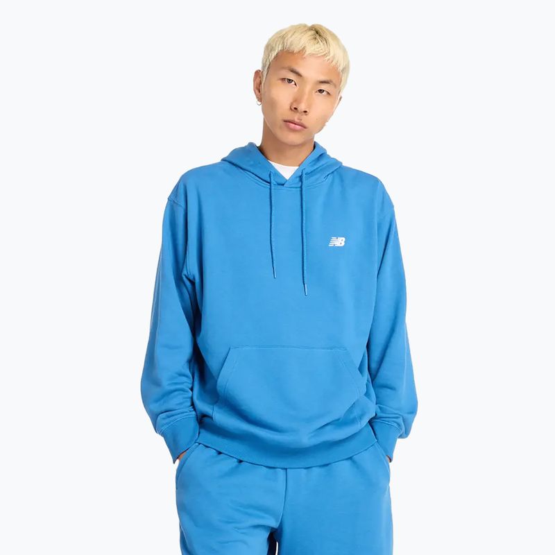 Мъжки суитшърт New Balance Small Logo French Terry Hoodie blue agate