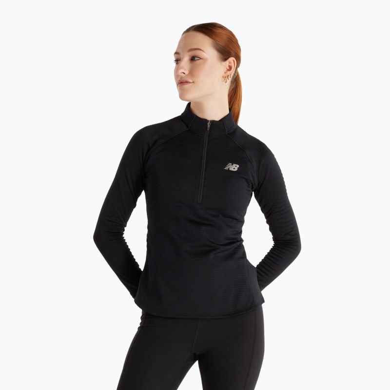 Дамска блуза с дълъг ръкав за бягане New Balance Athletics Heat Grid 1/2 Zip black