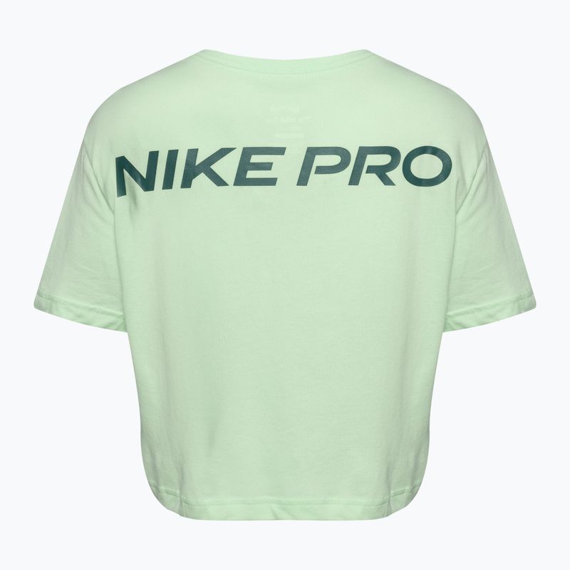 Дамска тренировъчна тениска Nike Pro Dri-Fit Cropped vapour green 2