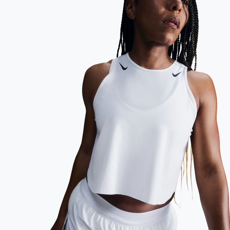 Дамска тениска за бягане Nike AeroSwift Dri-Fit ADV Cropped Tank Top off white/black 3