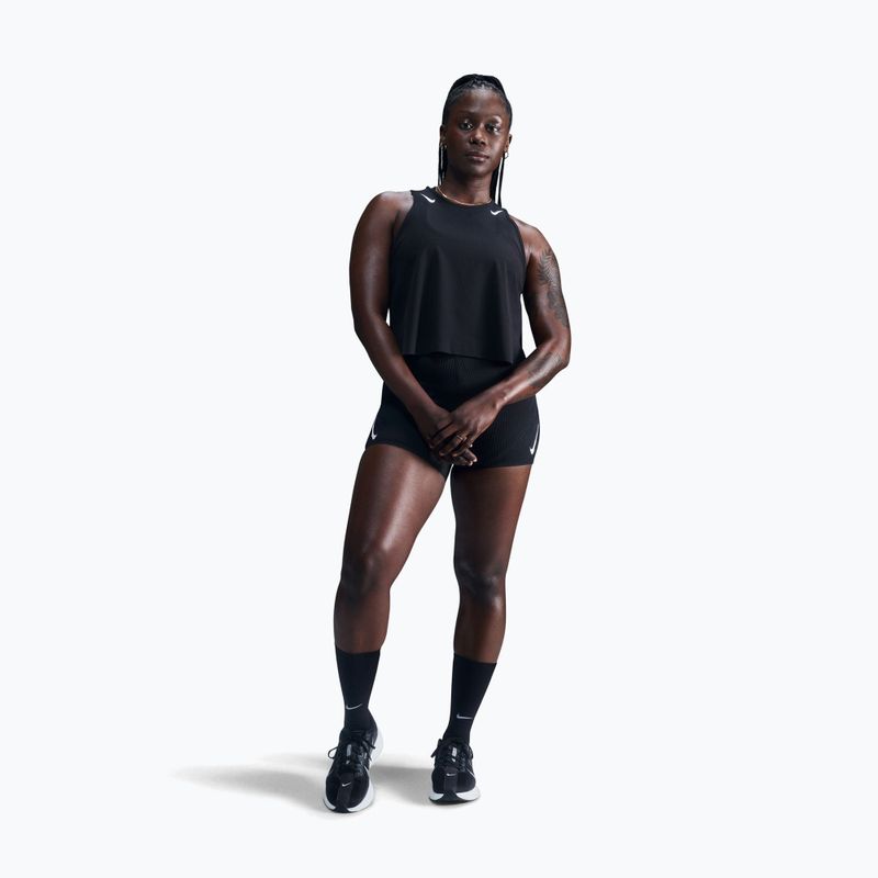Дамска тениска за бягане Nike AeroSwift Dri-Fit ADV Cropped Tank Top black/white 2