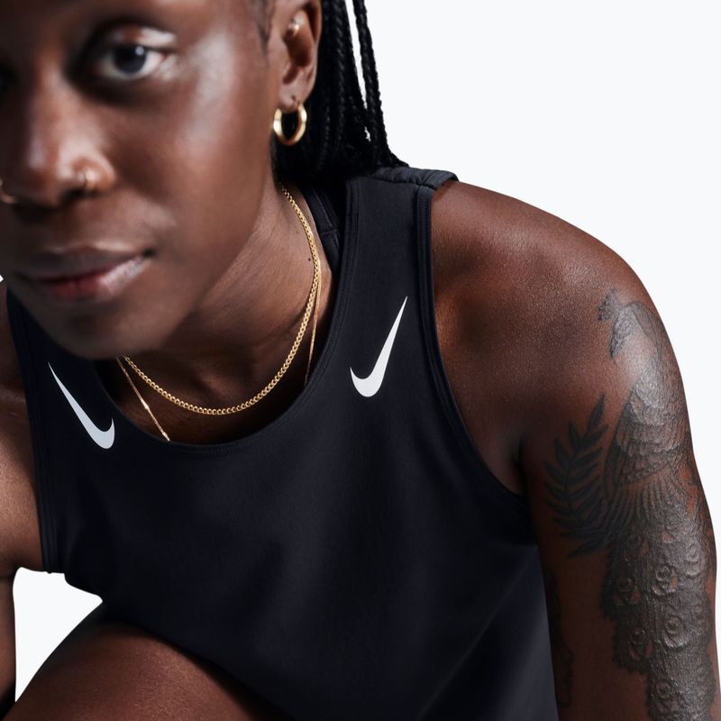Дамска тениска за бягане Nike AeroSwift Dri-Fit ADV Cropped Tank Top black/white 5