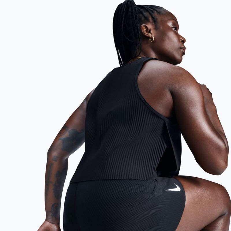 Дамска тениска за бягане Nike AeroSwift Dri-Fit ADV Cropped Tank Top black/white 6