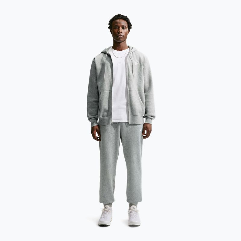 Мъжки панталони за бягане Nike Club French Terry Joggers dark grey heather/light smoke grey/white 2
