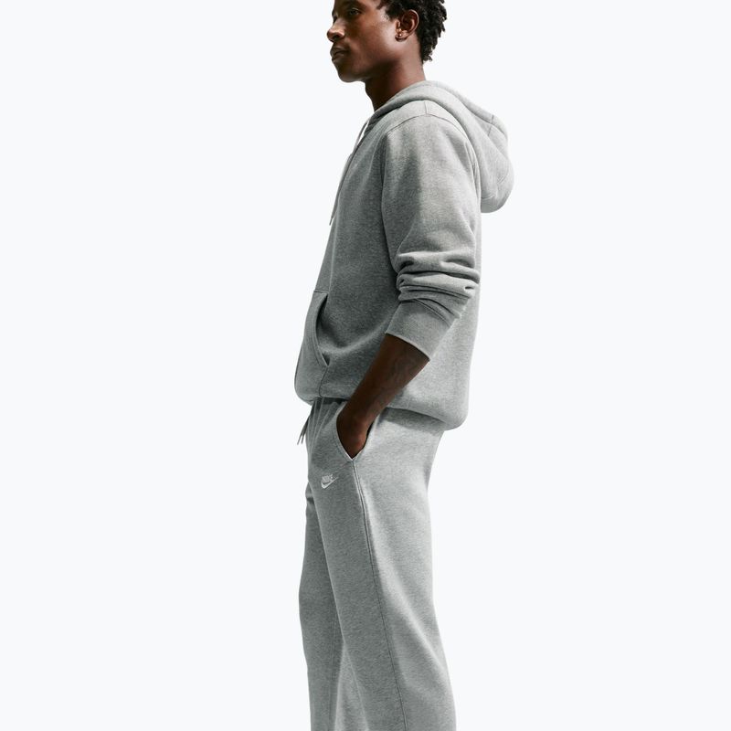 Мъжки панталони за бягане Nike Club French Terry Joggers dark grey heather/light smoke grey/white 4