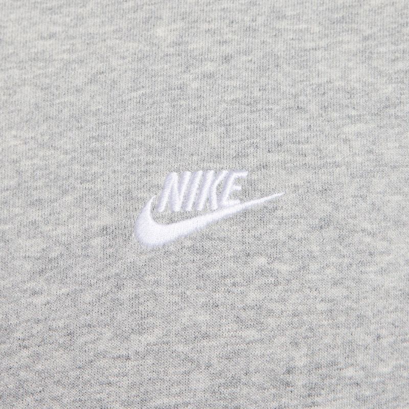 Мъжки суитшърт Nike Club French Terry Crew dark grey heather/white 5