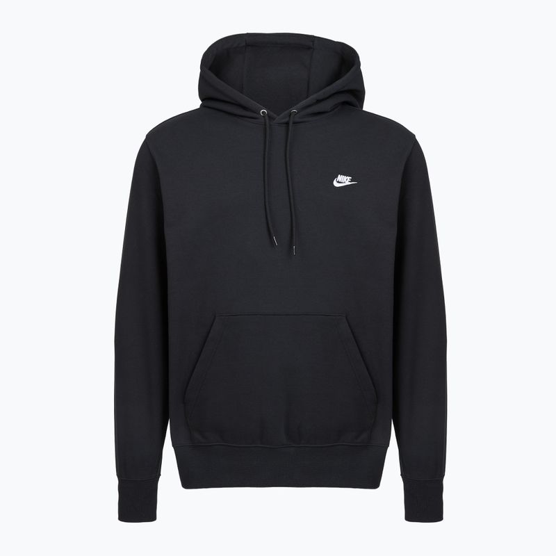 Мъжки суитшърт Nike Club French Terry Pullover Hoodie black/black/white 8