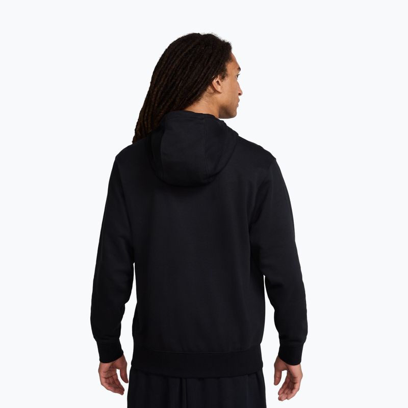 Мъжки суитшърт Nike Club French Terry Pullover Hoodie black/black/white 3