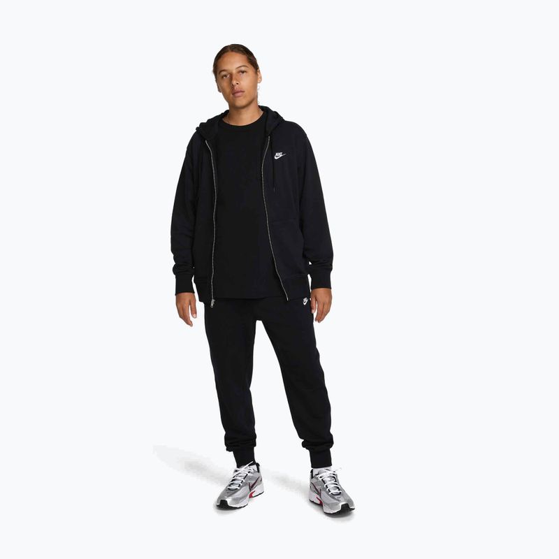Мъжки суитшърт Nike Club FZ Hoodie black/black/white 2
