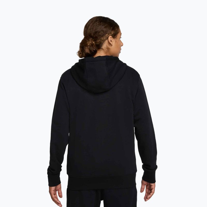 Мъжки суитшърт Nike Club FZ Hoodie black/black/white 3