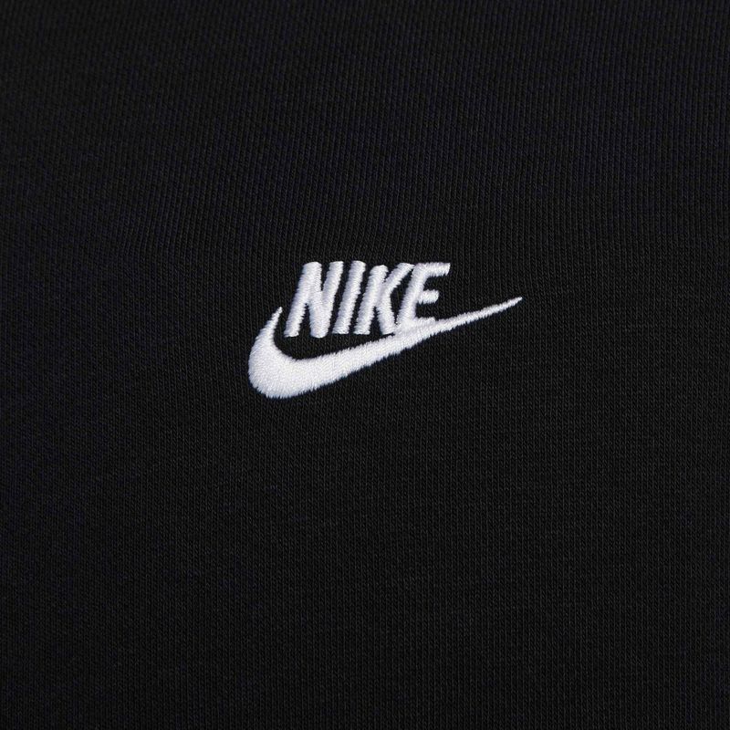 Мъжки суитшърт Nike Club FZ Hoodie black/black/white 7