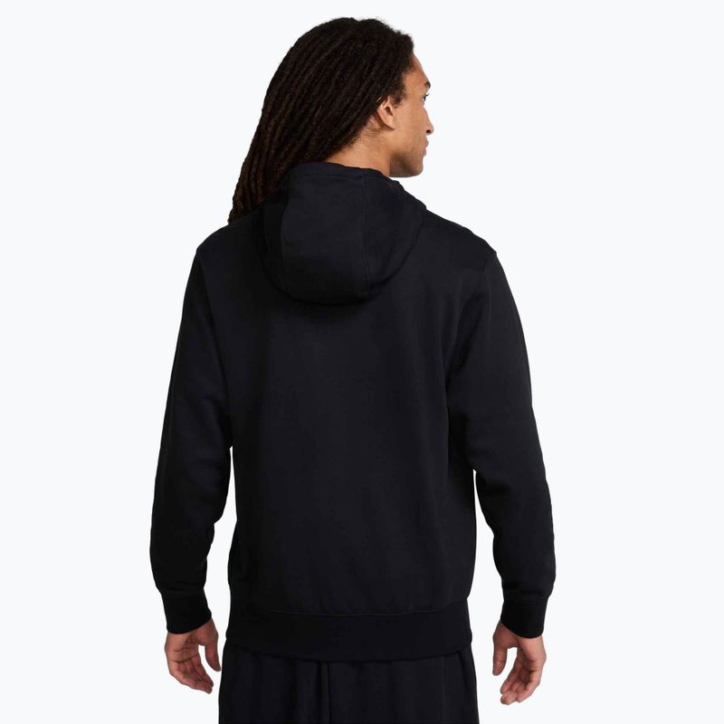 Мъжки суитшърт Nike Club French Terry Pullover Hoodie black/black/white 3
