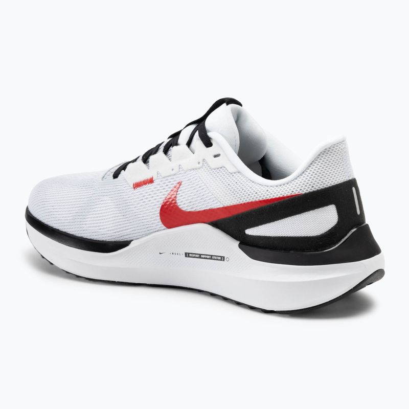 Мъжки обувки за бягане Nike Structure 25 white/black/light mmoke grey/fire red 3