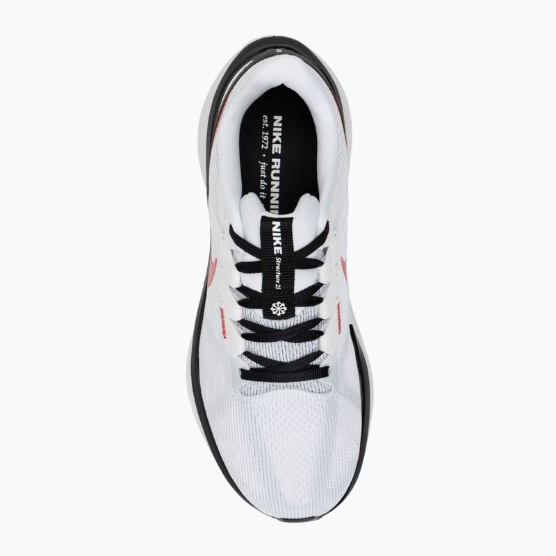 Мъжки обувки за бягане Nike Structure 25 white/black/light mmoke grey/fire red 5