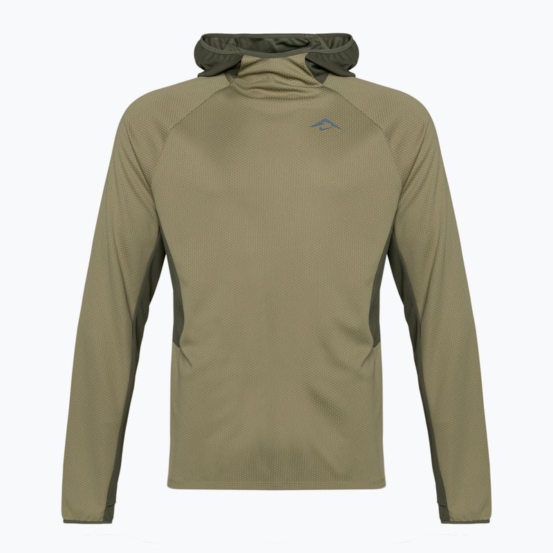 Мъжки блуза за бягане с дълъг ръкав Nike Trail Dri-Fit UV LS Hoodie neutral olive/medium olive/lilac bloom