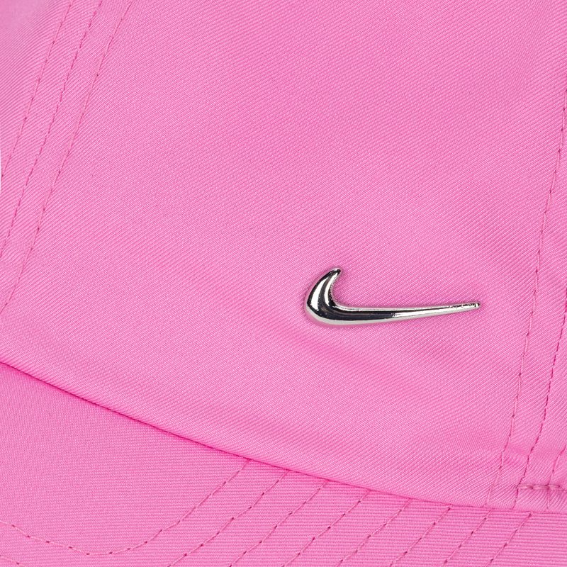 Бейзболна шапка Nike Dri-Fit Club Unstructured Metal Swoosh playful pink/metallic silver 3