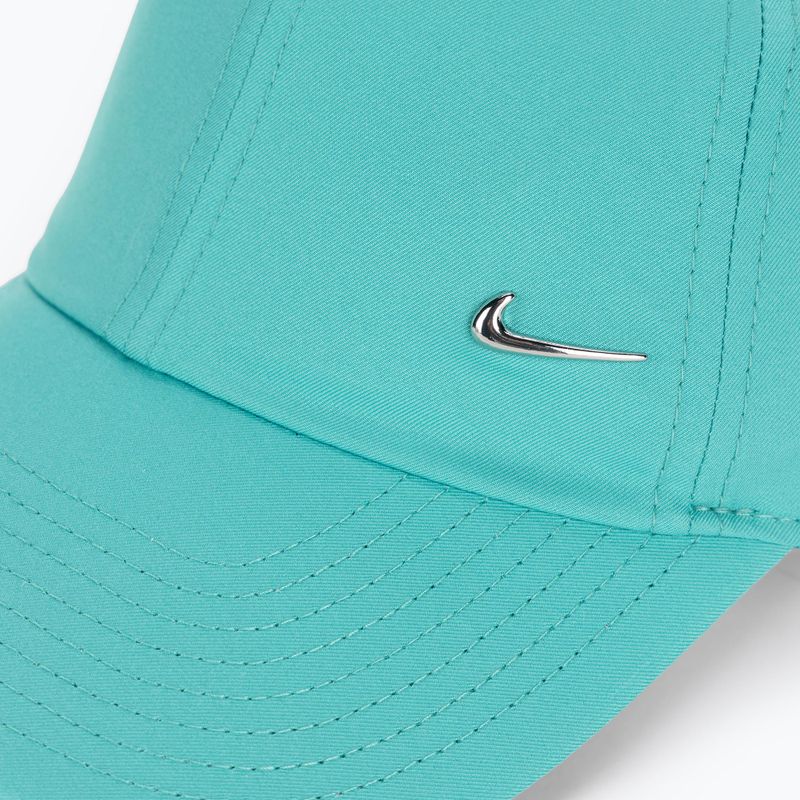 Бейзболна шапка Nike Dri-Fit Club Unstructured Metal Swoosh dusty cactus/metallic silver 3