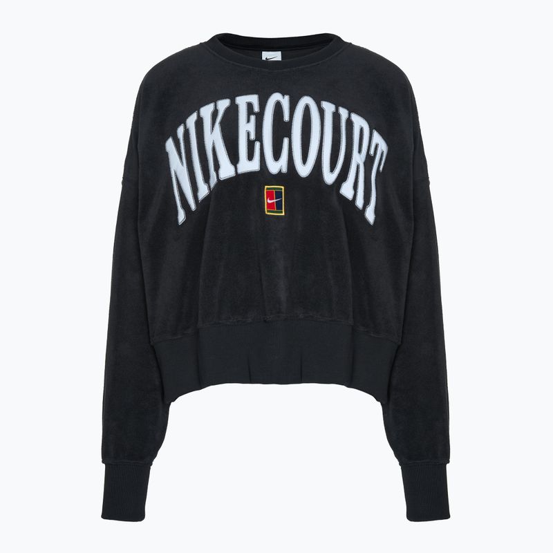 Дамски суитшърт за тенис Nike Court Heritage OOS black / black / flat pewter / white