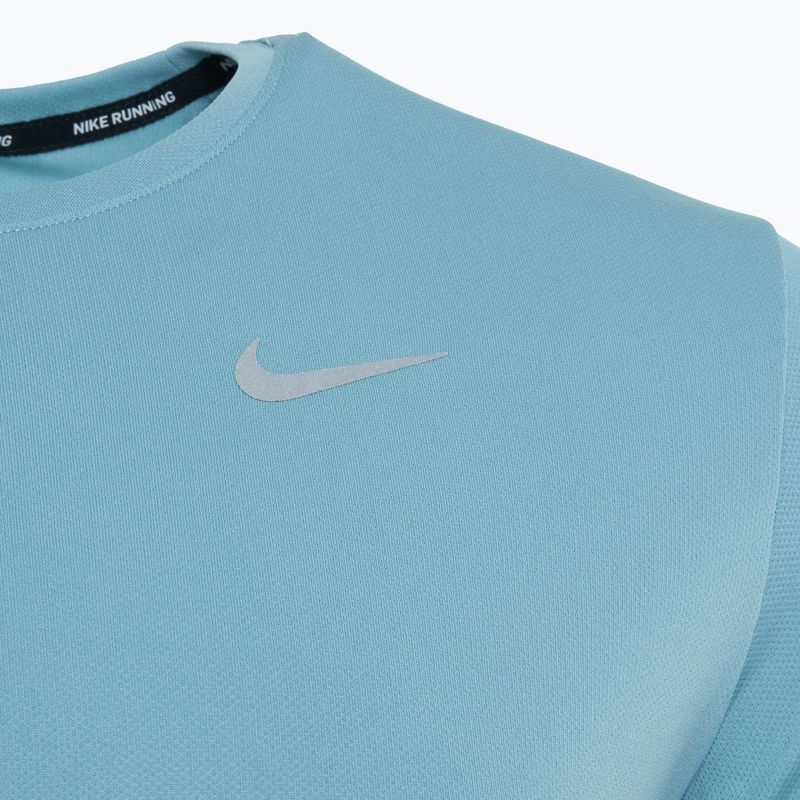 Мъжка тениска за бягане Nike Miler Dri-Fit UV denim turquoise 3